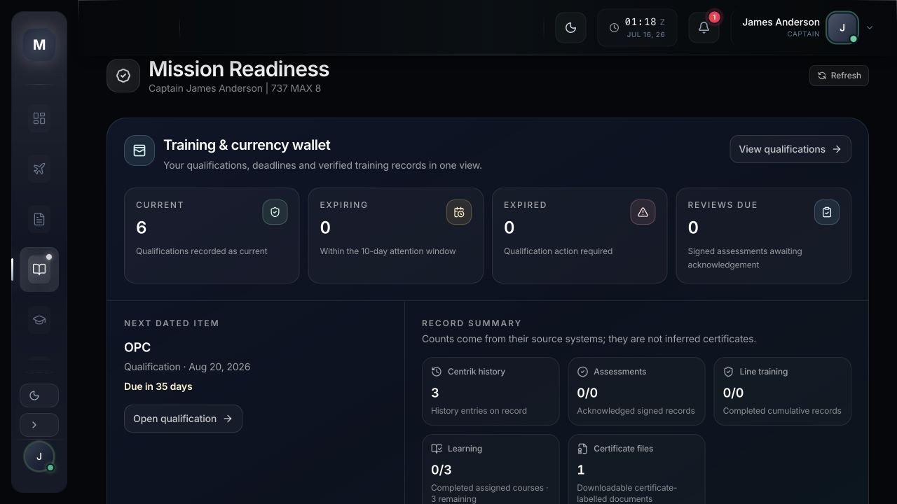FlightAtom Menthor Training & Currency screenshot